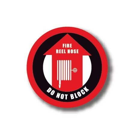 Ergomat 24in CIRCLE SIGNS - Fire Reel Hose Do Not Block DSV-SIGN 576 #1985 -UEN